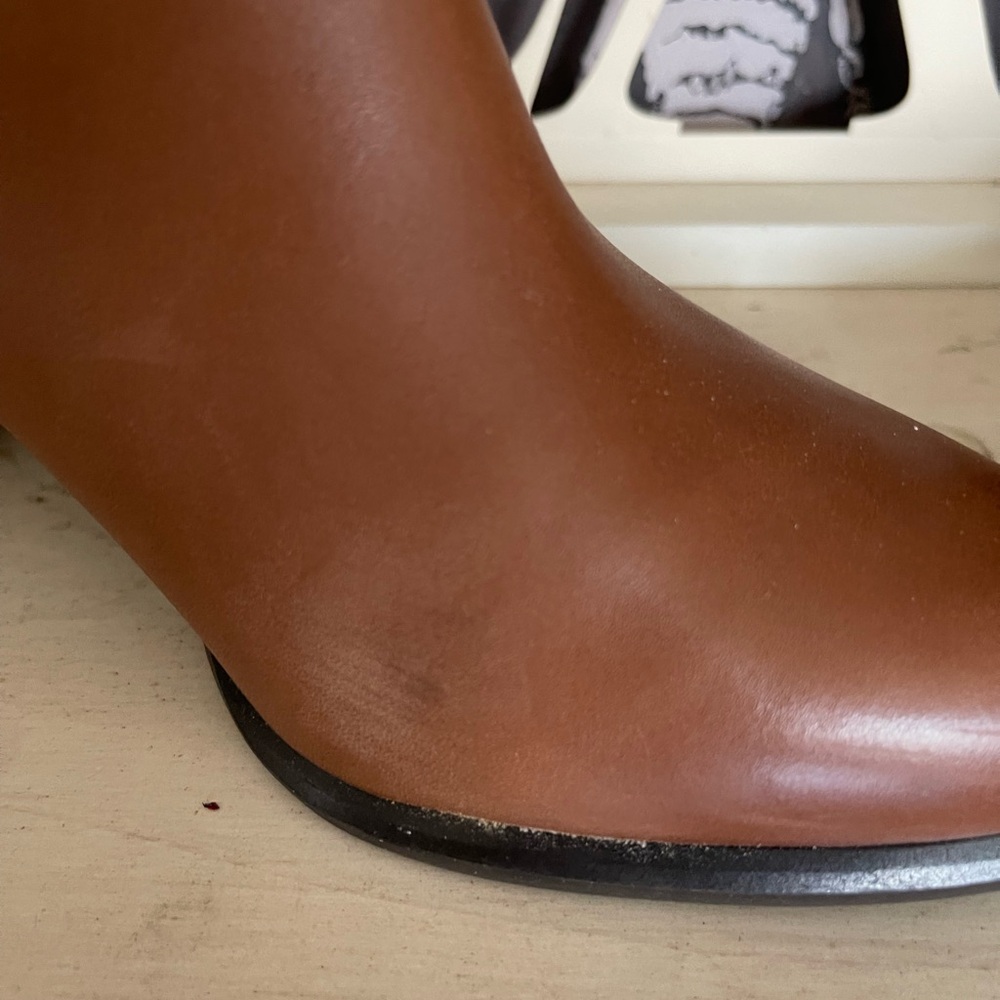 UGG Claudine Camel Colored Leather Knee Boots - Picture 5 of 8